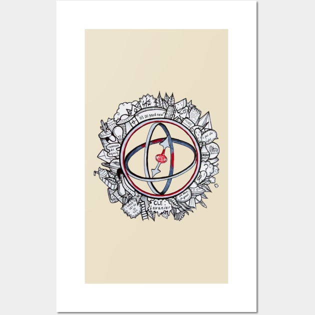 Stray Kids Compass Ring (White) Wall Art by thevampywolf